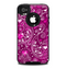 The Vivid Pink and White Paisley Birds Skin for the iPhone 4-4s OtterBox Commuter Case