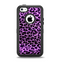 The Vivid Purple Leopard Print Apple iPhone 5c Otterbox Defender Case Skin Set