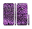 The Vivid Purple Leopard Print Sectioned Skin Series for the Apple iPhone 6