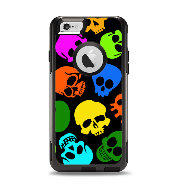 The Vivid Vector Neon Skulls Apple iPhone 6 Otterbox Commuter Case Skin Set