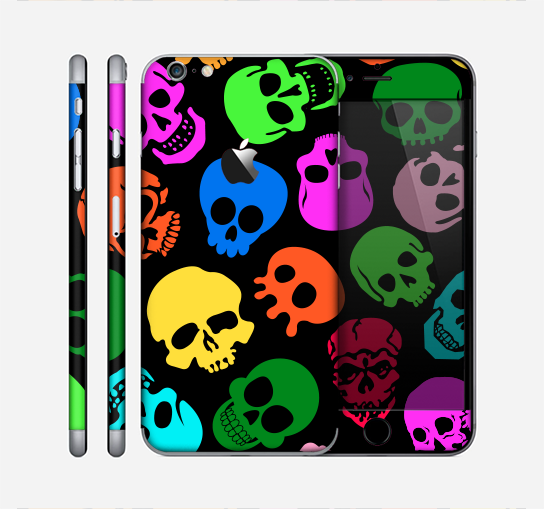The Vivid Vector Neon Skulls Skin for the Apple iPhone 6 Plus