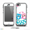 The WHite & Pink & Blue Vector Love Birds Skin for the iPhone 5c nüüd LifeProof Case