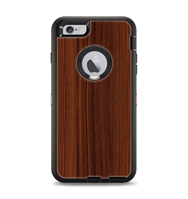 The Walnut WoodGrain V3 Apple iPhone 6 Plus Otterbox Defender Case Skin Set