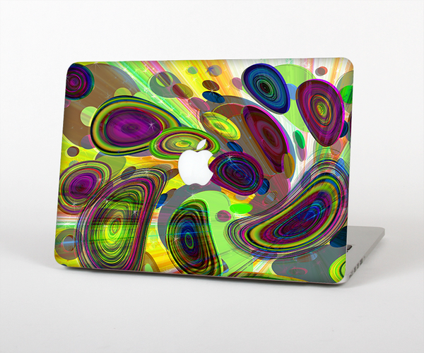 The Warped Colorful Layer-Circles Skin Set for the Apple MacBook Pro 15"