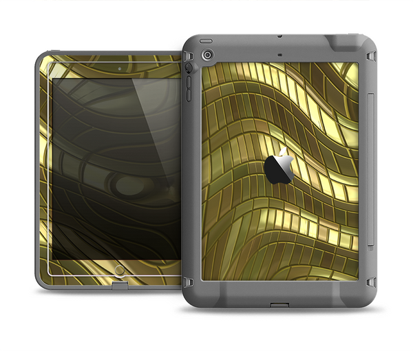 The Warped Gold-Plated Mosaic Apple iPad Mini LifeProof Fre Case Skin Set