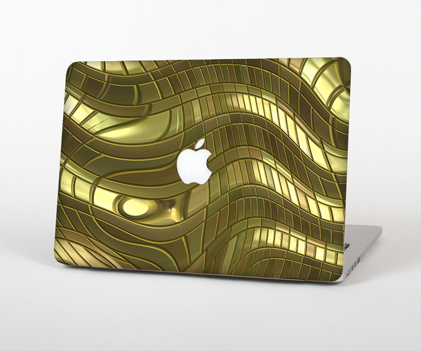 The Warped Gold-Plated Mosaic Skin Set for the Apple MacBook Pro 15" with Retina Display