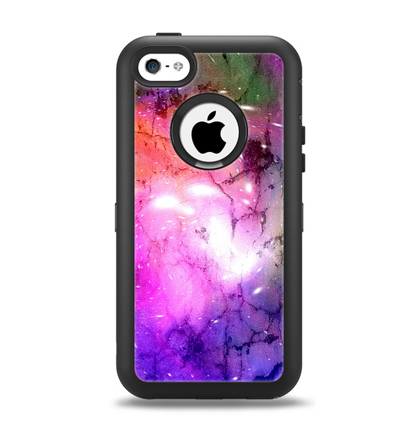 The Warped Neon Color-Splosion Apple iPhone 5c Otterbox Defender Case Skin Set
