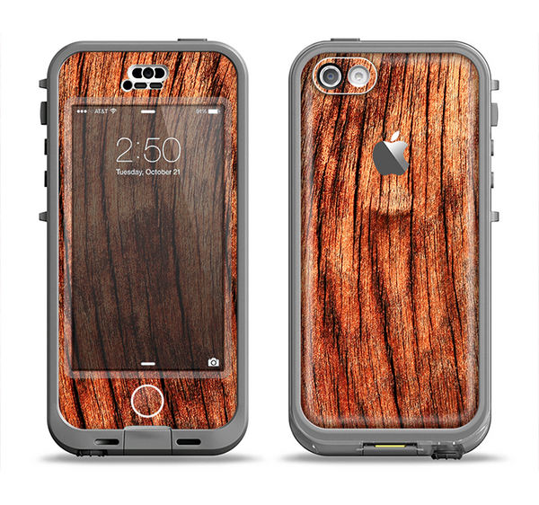 The Warped Wood Apple iPhone 5c LifeProof Nuud Case Skin Set
