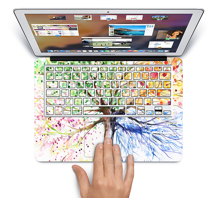 The WaterColor Vivid Tree Skin Set for the Apple MacBook Pro 15" with Retina Display