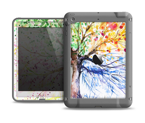 The WaterColor Vivid Tree Apple iPad Air LifeProof Fre Case Skin Set