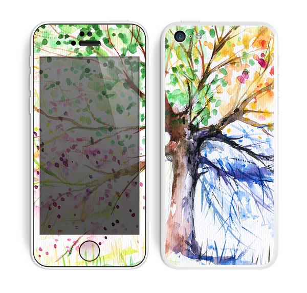 The WaterColor Vivid Tree Skin for the Apple iPhone 5c