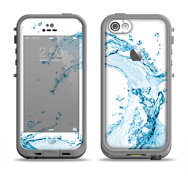 The Water Splashing Wave Apple iPhone 5c LifeProof Fre Case Skin Set