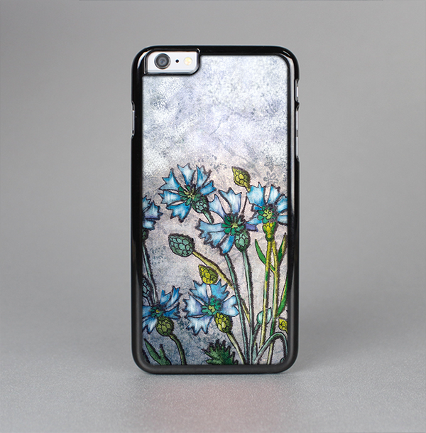 The Watercolor Blue Vintage Flowers Skin-Sert Case for the Apple iPhone 6 Plus