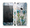 The Watercolor Blue Vintage Flowers Skin Set for the Apple iPhone 5s