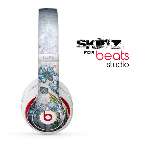 The Watercolor Blue Vintage Flowers Skin for the Beats Studio