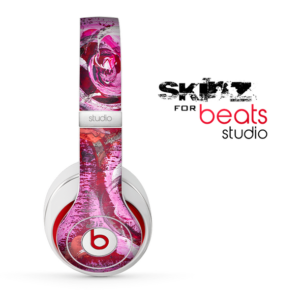 The Watercolor Bright Pink Floral Skin for the Beats Studio