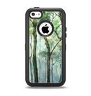 The Watercolor Glowing Sky Forrest Apple iPhone 5c Otterbox Defender Case Skin Set