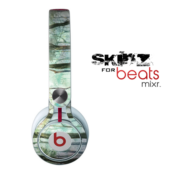 The Watercolor Glowing Sky Forrest Skin for the Beats by Dre Mixr Headphones