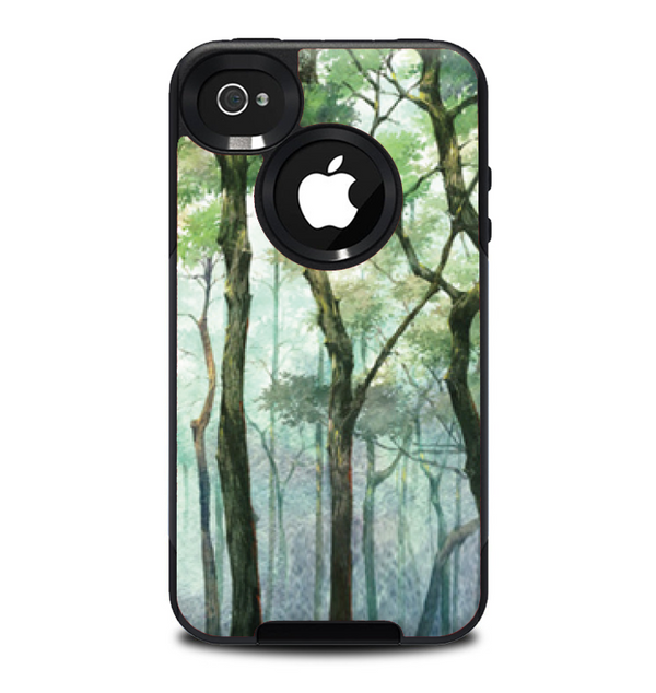 The Watercolor Glowing Sky Forrest Skin for the iPhone 4-4s OtterBox Commuter Case