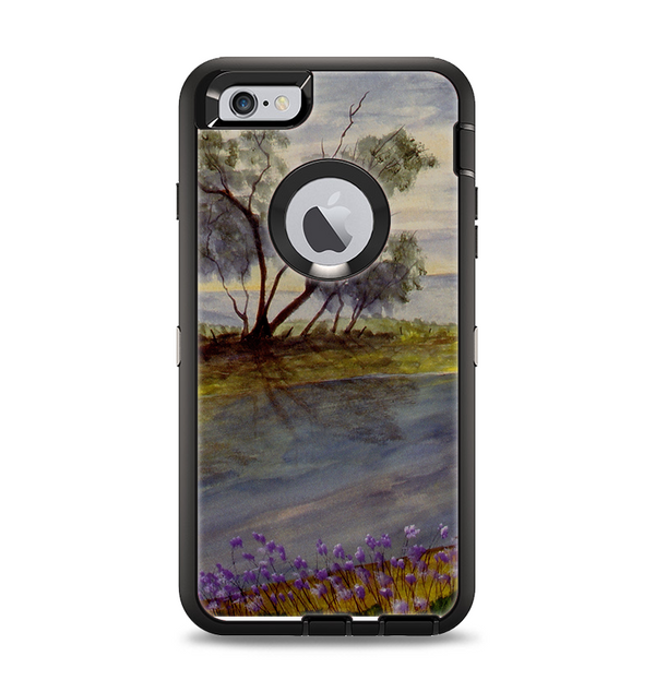 The Watercolor River Scenery Apple iPhone 6 Plus Otterbox Defender Case Skin Set