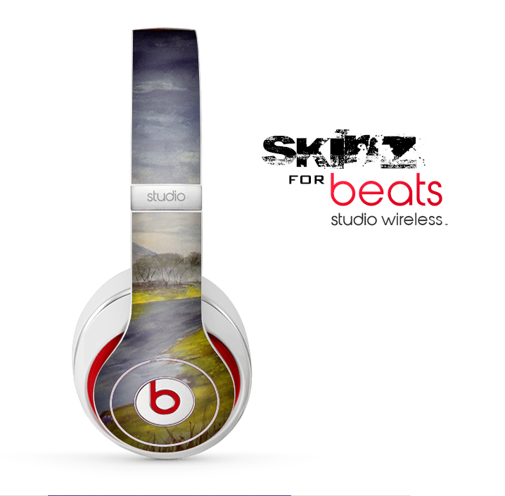 The Watercolor River Scenery Skin for the Beats by Dre Studio Wireless Headphones