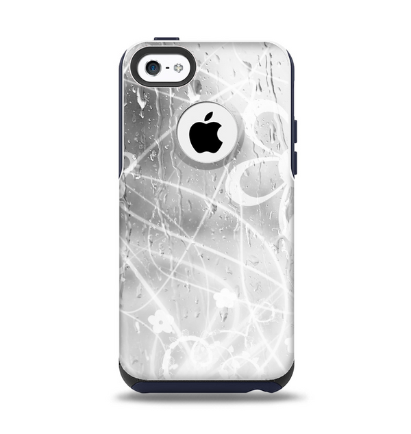 The Watered Floral Glass Apple iPhone 5c Otterbox Commuter Case Skin Set