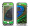 The Watered Neon Peacock Feather Apple iPhone 5-5s LifeProof Nuud Case Skin Set