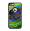 The Watered Neon Peacock Feather Apple iPhone 6 Plus Otterbox Defender Case Skin Set