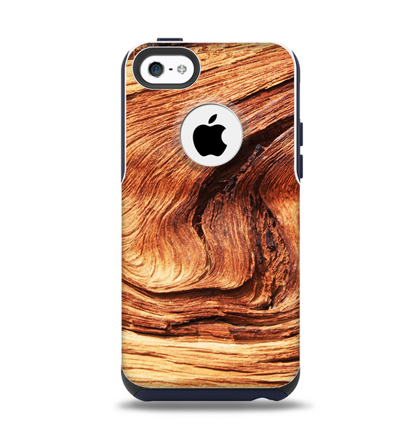 The Wavy Bright Wood Knot Apple iPhone 5c Otterbox Commuter Case Skin Set
