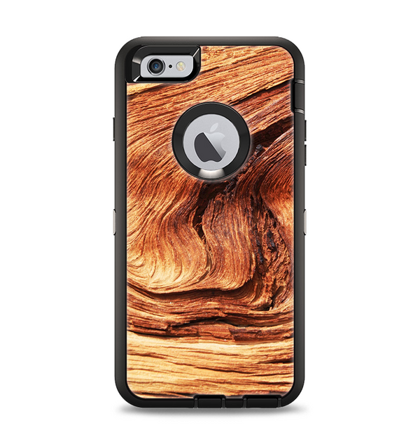 The Wavy Bright Wood Knot Apple iPhone 6 Plus Otterbox Defender Case Skin Set