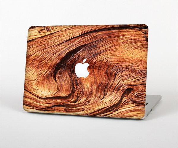 The Wavy Bright Wood Knot Skin Set for the Apple MacBook Pro 15" with Retina Display
