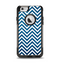 The White & Blue Glitter print Sharp Chevron Apple iPhone 6 Otterbox Commuter Case Skin Set