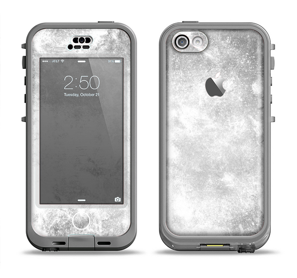 The White Cracked Rock Surface Apple iPhone 5c LifeProof Nuud Case Skin Set