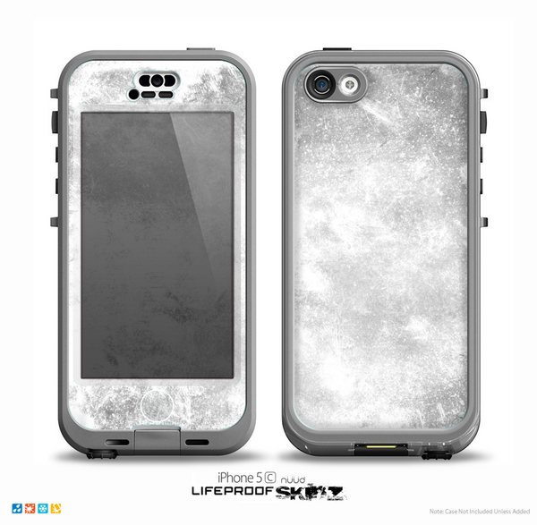 The White Cracked Rock Surface Skin for the iPhone 5c nüüd LifeProof Case