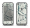 The White Cracked Woven Texture Apple iPhone 5c LifeProof Fre Case Skin Set