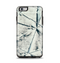 The White Cracked Woven Texture Apple iPhone 6 Plus Otterbox Symmetry Case Skin Set