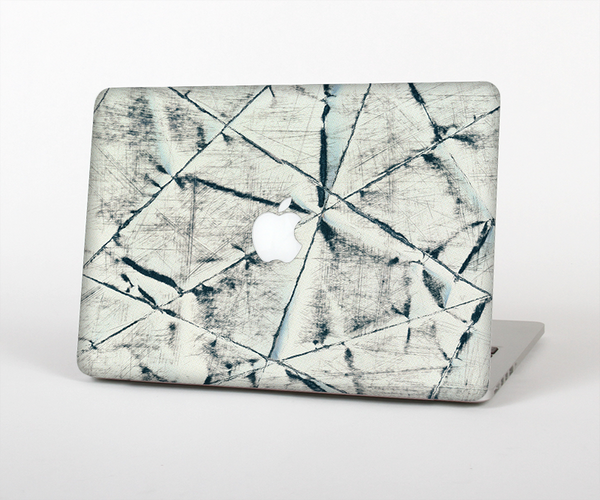 The White Cracked Woven Texture Skin Set for the Apple MacBook Pro 15"