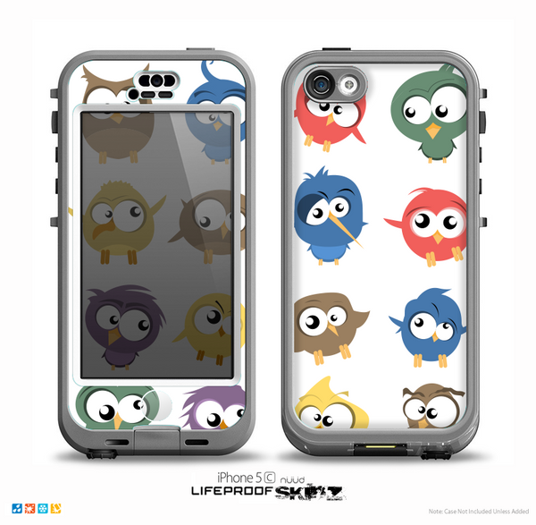 The White & Crazy Birds Skin for the iPhone 5c nüüd LifeProof Case