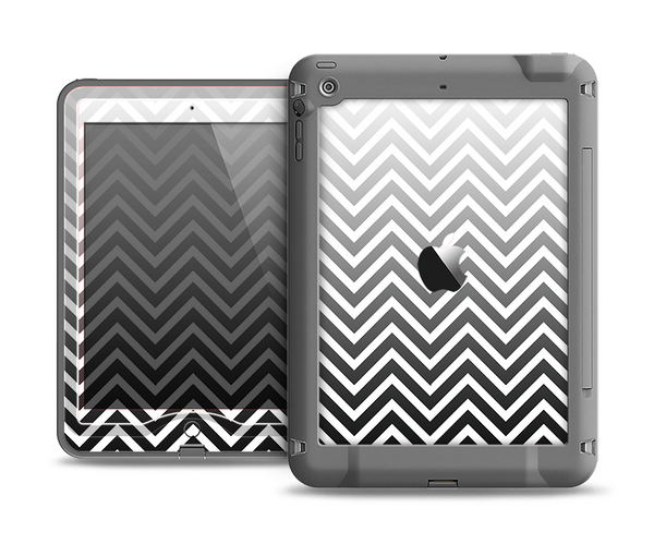 The White & Gradient Sharp Chevron Apple iPad Air LifeProof Nuud Case Skin Set