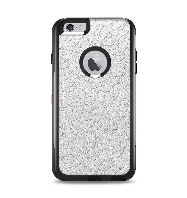 The White Leather Texture Apple iPhone 6 Plus Otterbox Commuter Case Skin Set
