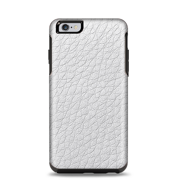 The White Leather Texture Apple iPhone 6 Plus Otterbox Symmetry Case Skin Set