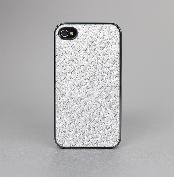 The White Leather Texture Skin-Sert Case for the Apple iPhone 4-4s