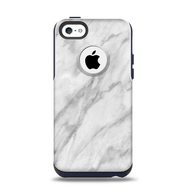 The White Marble Surface Apple iPhone 5c Otterbox Commuter Case Skin Set