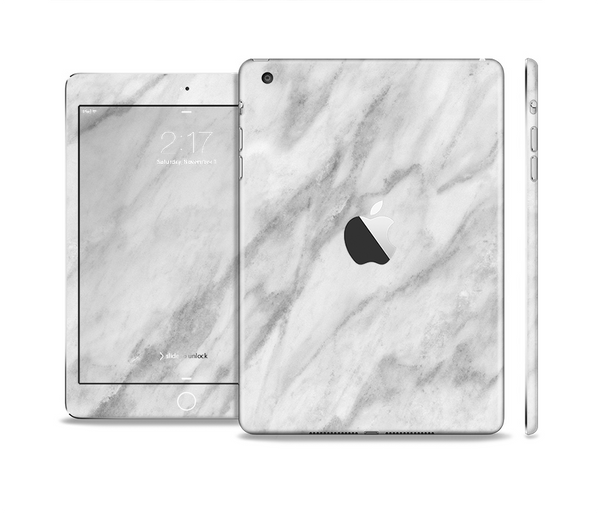 The White Marble Surface Full Body Skin Set for the Apple iPad Mini 2