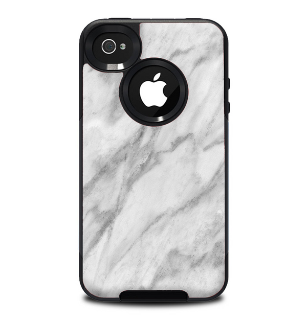 The White Marble Surface Skin for the iPhone 4-4s OtterBox Commuter Case