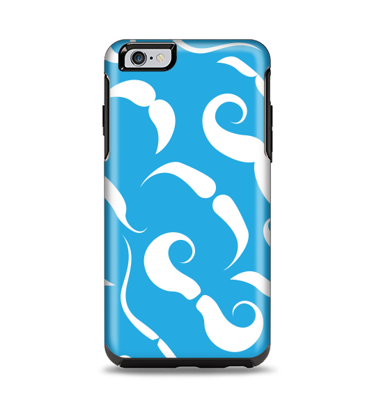 The White Mustaches with blue background Apple iPhone 6 Plus Otterbox Symmetry Case Skin Set