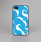 The White Mustaches with blue background Skin-Sert Case for the Apple iPhone 4-4s