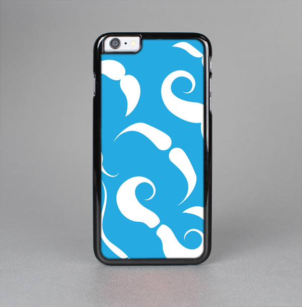 The White Mustaches with blue background Skin-Sert Case for the Apple iPhone 6
