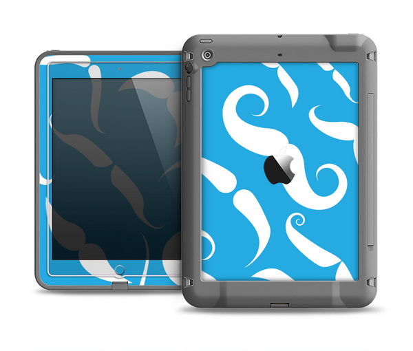 The White Mustaches with blue background Apple iPad Air LifeProof Fre Case Skin Set