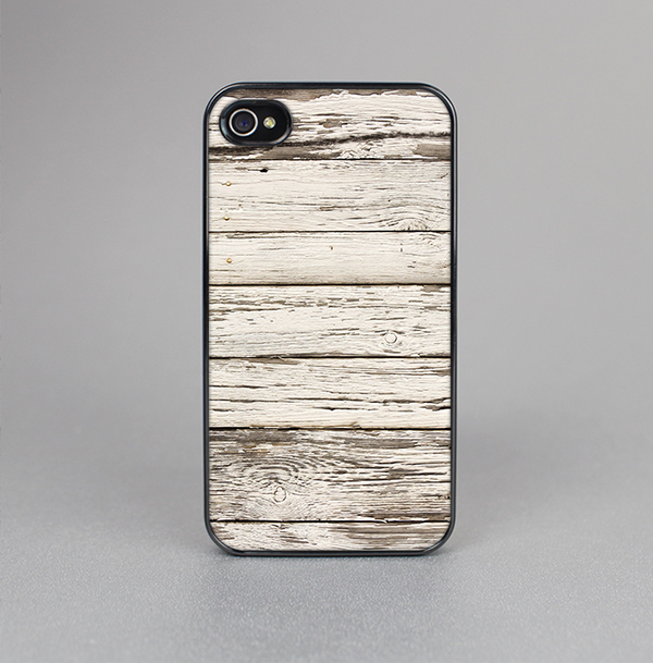 The White Painted Aged Wood Planks Skin-Sert Case for the Apple iPhone 4-4s